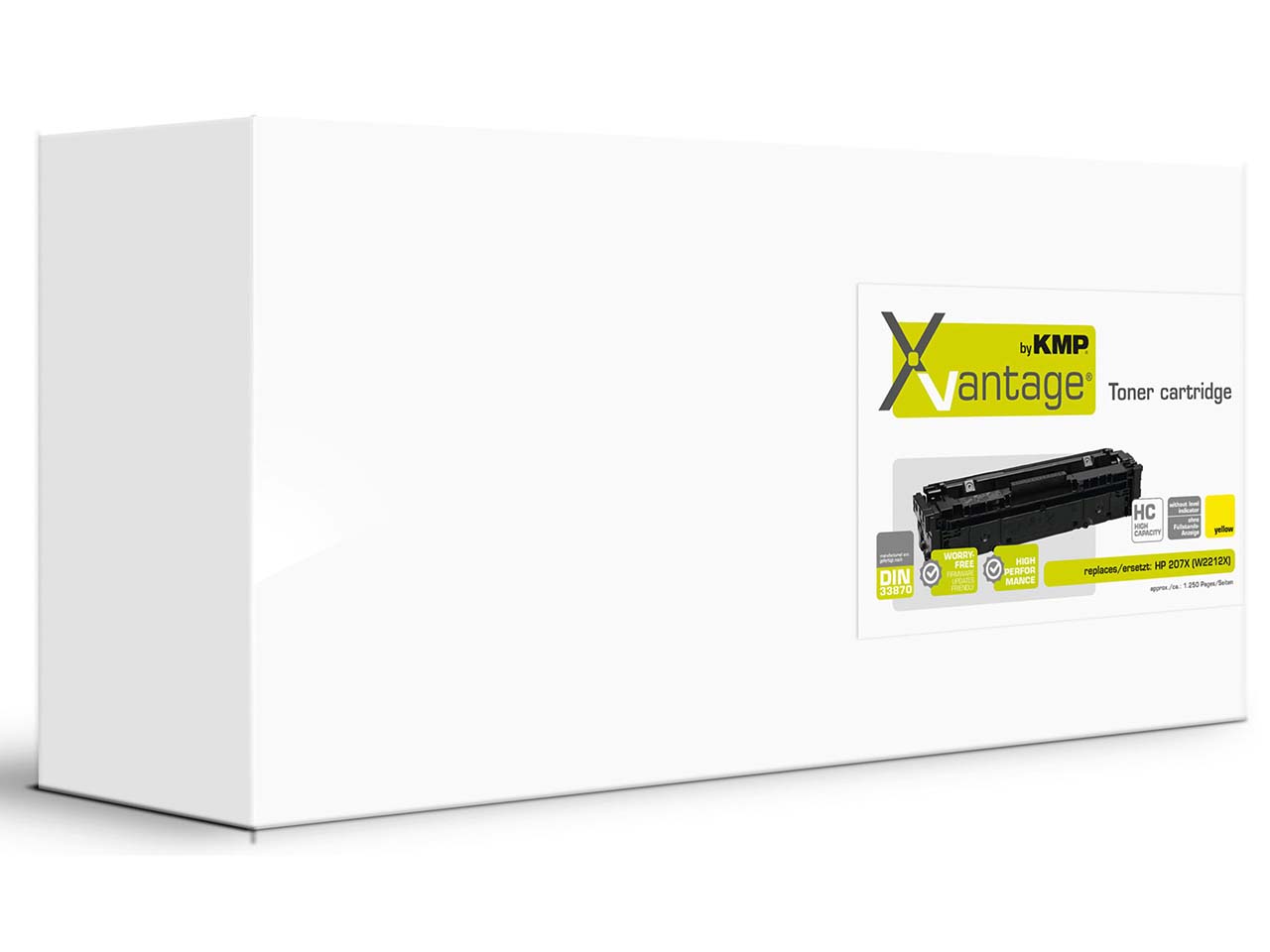 KMP Druckkassette ersetzt hp W2212X, Nr. 207X gelb