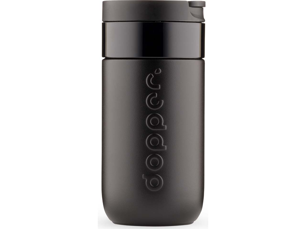 Dopper Isolierbecher "Travel Mug" 300 ml inkl. 1-farbigem Aufdruck, blazing black