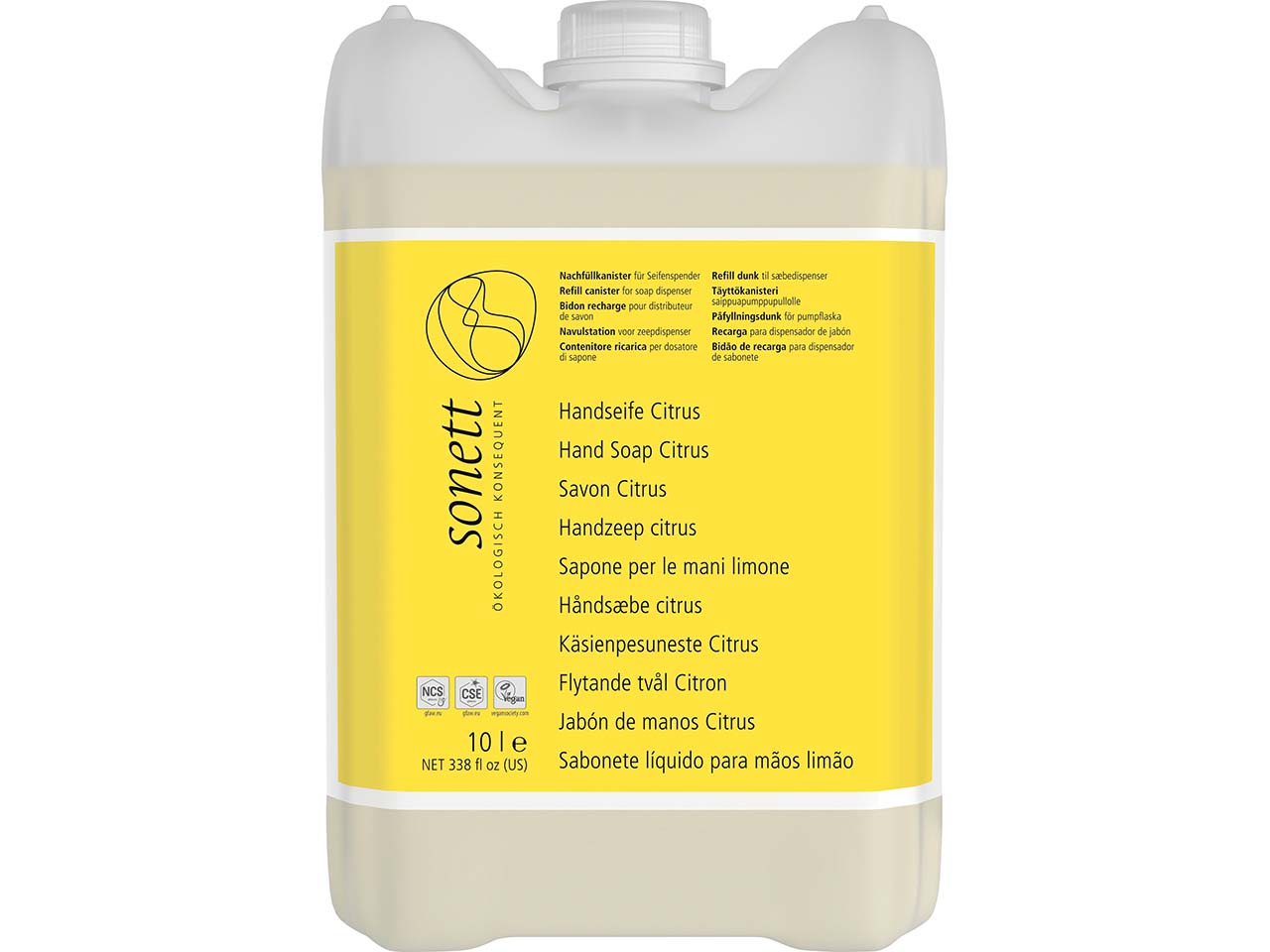 Sonett Handseife "Citrus", Nachfüllung, 10 l