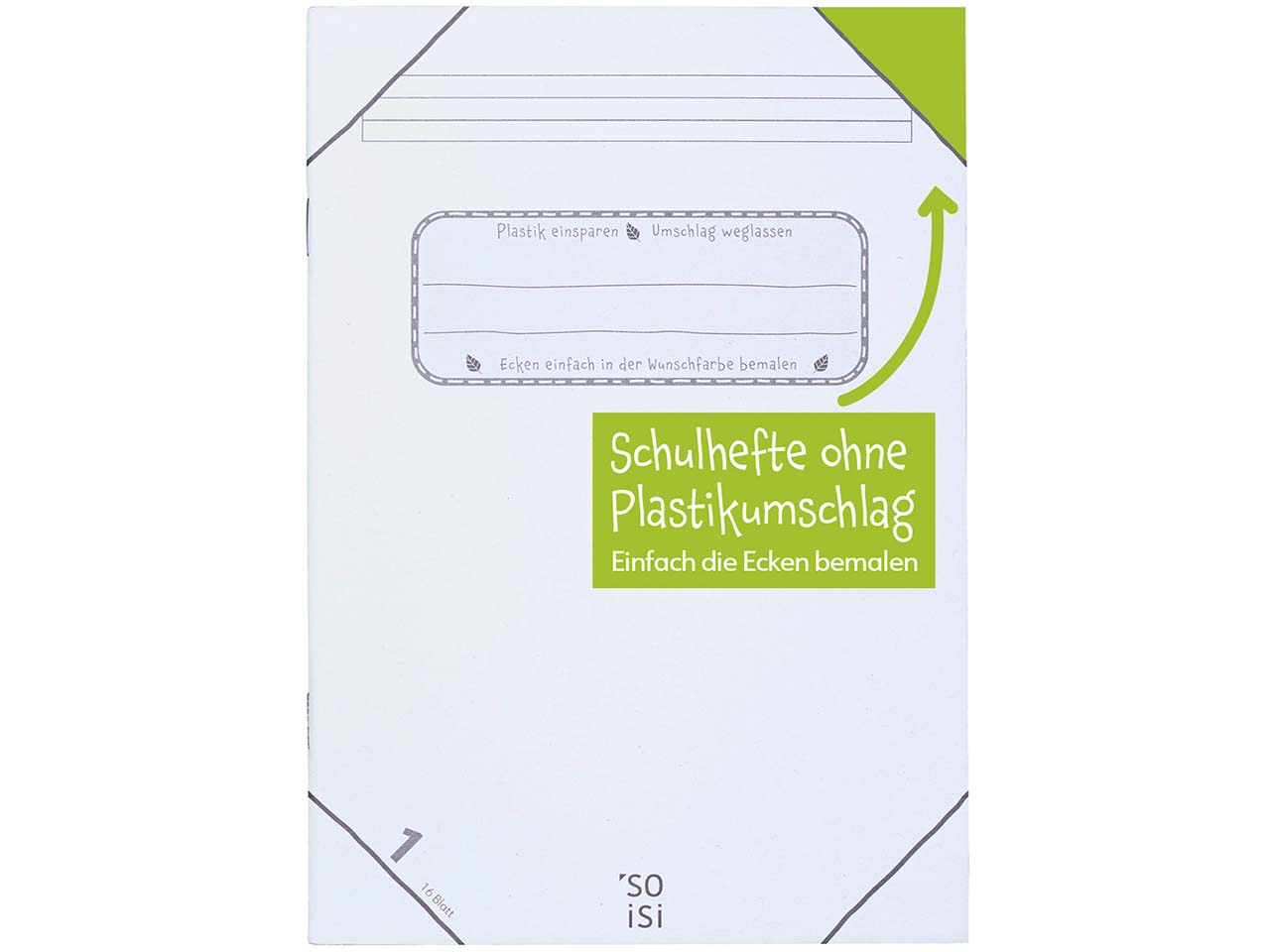 Soisi Recycling-Schulheft DIN A5 Nr. 1 liniert für Klasse 1