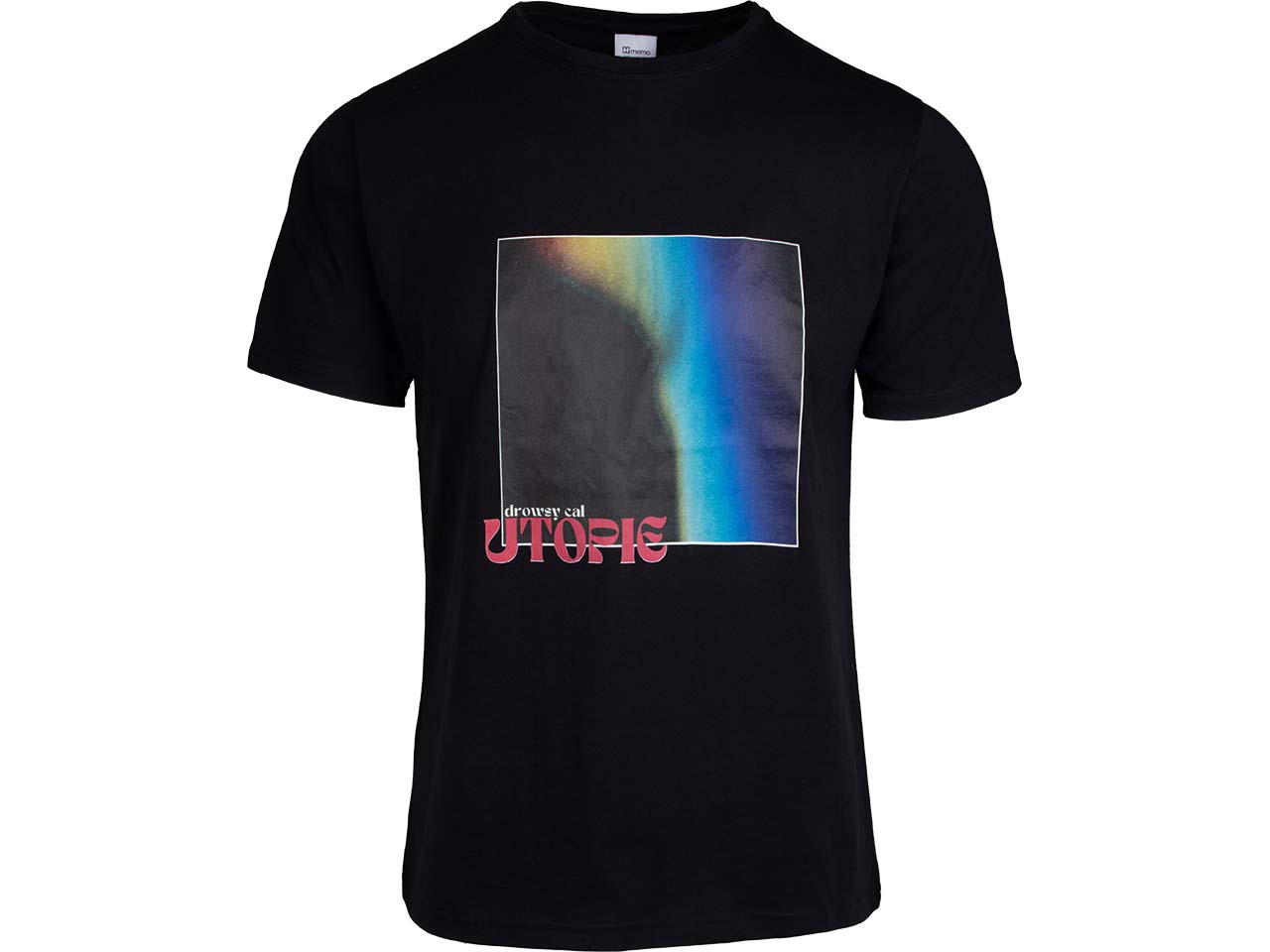 memo x DROWSY CAL. Bio-Unisex-T-Shirt "Utopie", schwarz, Gr. XL