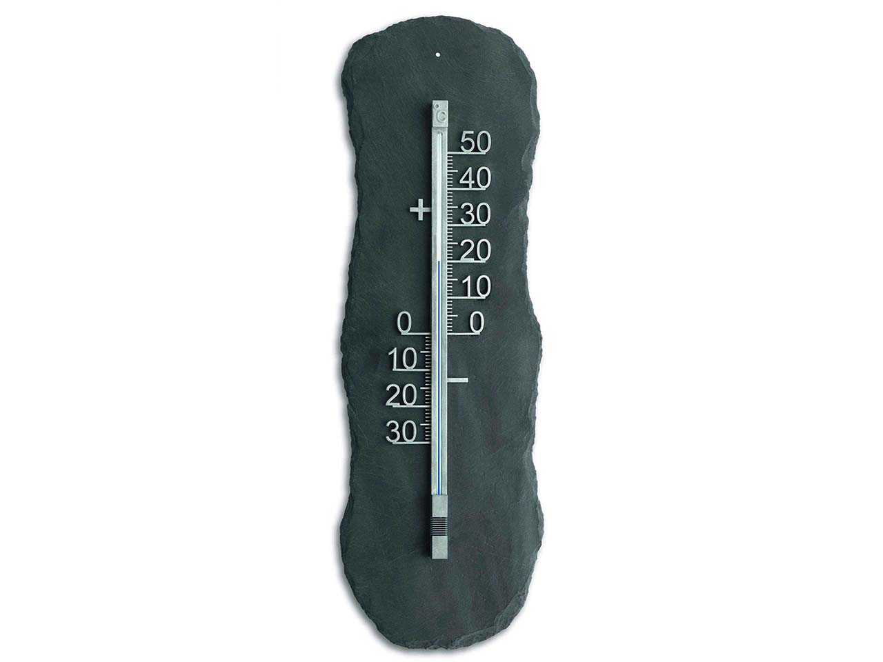Analoges Außenthermometer aus Schiefer, schwarz