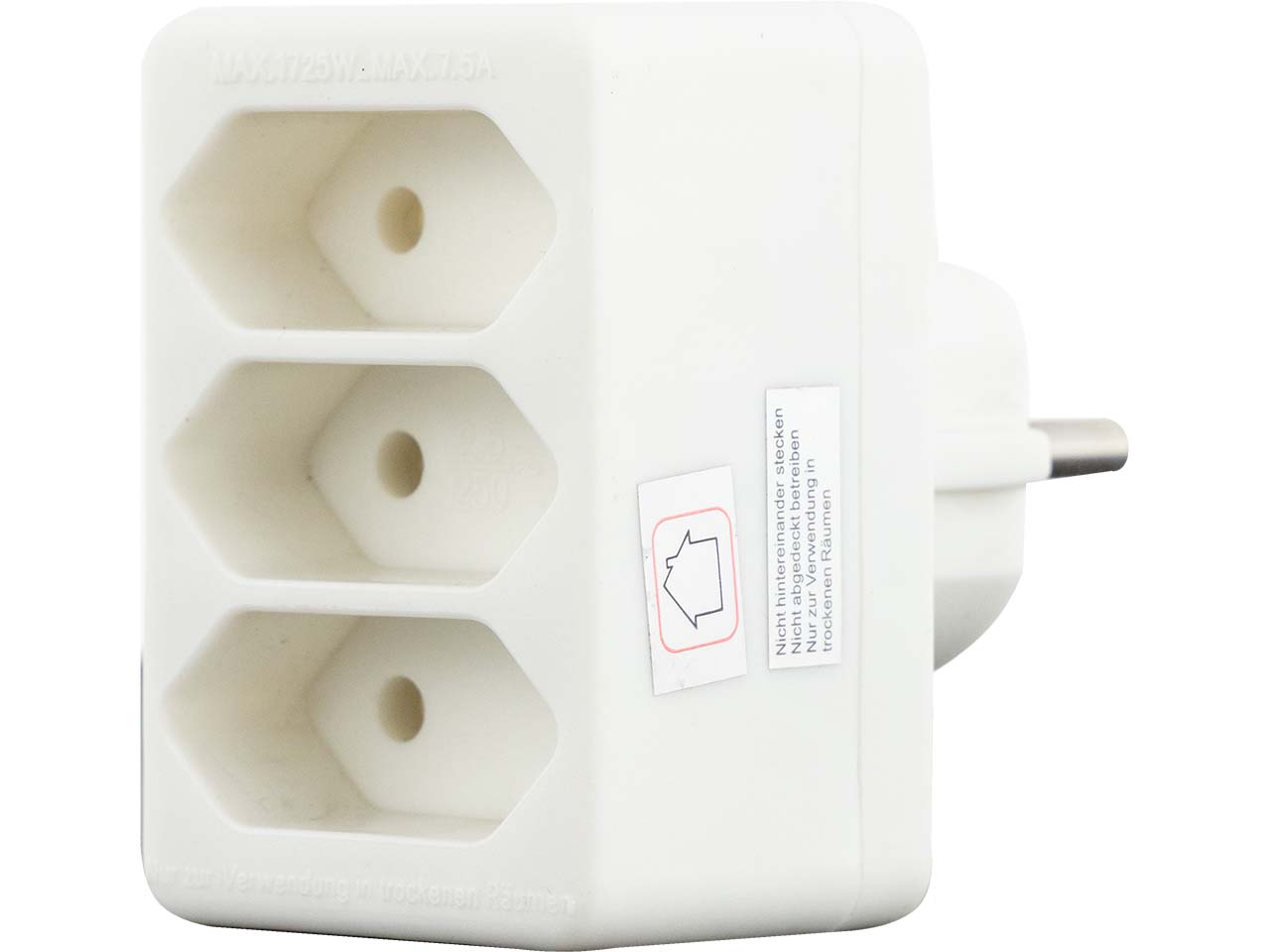 REV Steckdosenadapter "Euro" 3-fach, weiß