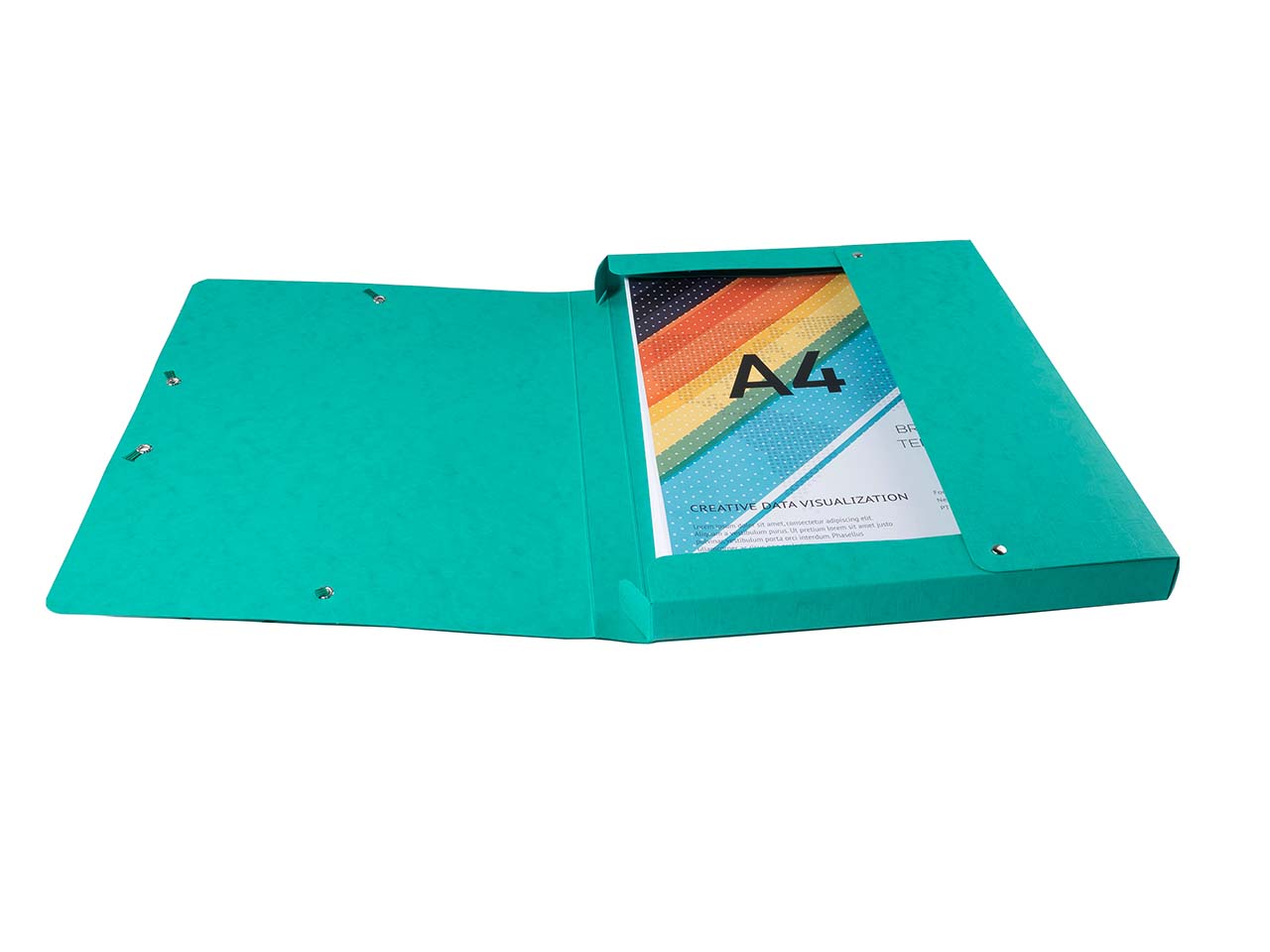 10 Exacompta Archivboxen "Scotten" aus Colorspan, 600 g/m², DIN A4, grün, RB 25 mm