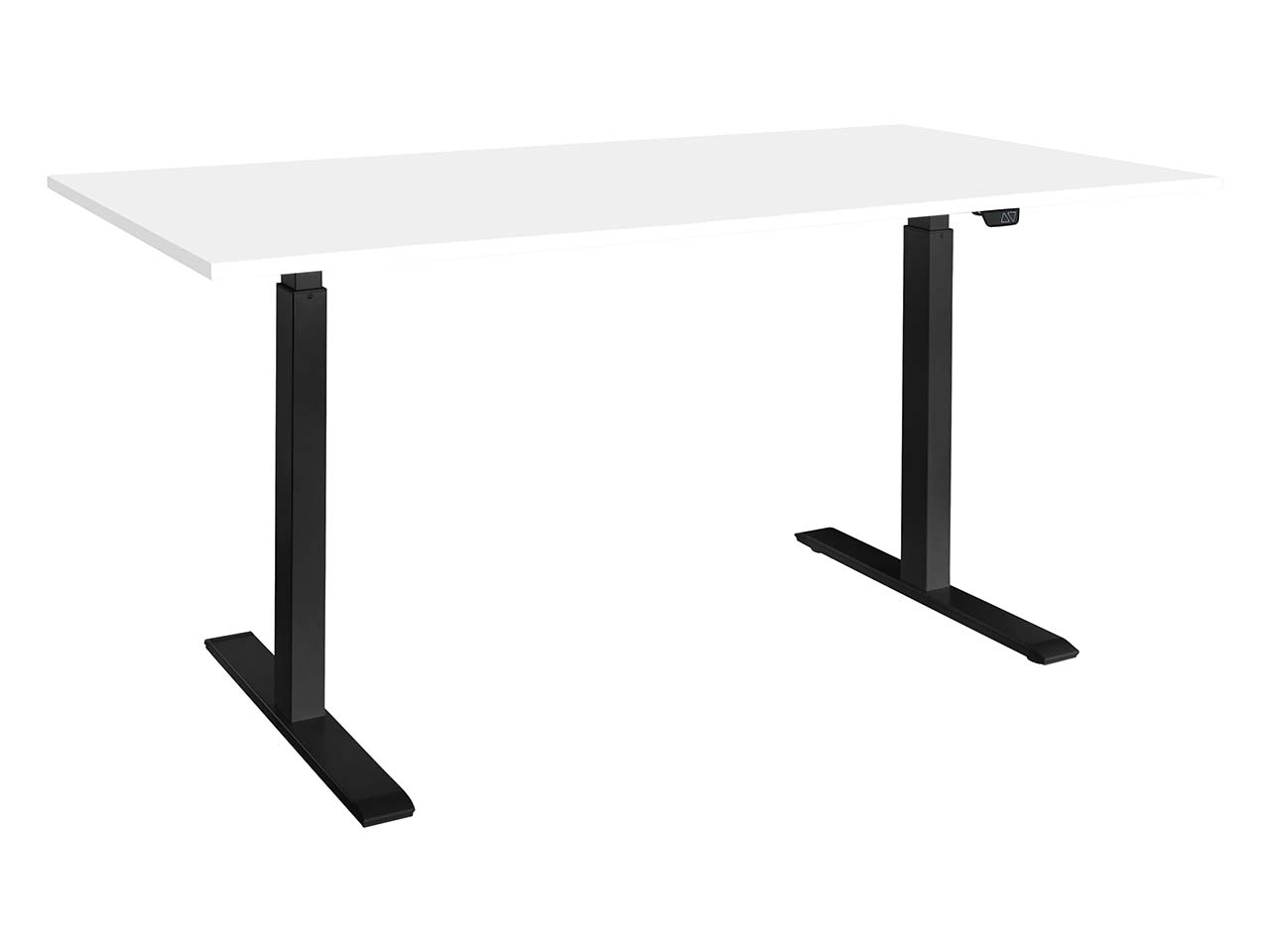 memo Höhenverstellbarer Schreibtisch "ON" schwarz, Buche weiß lackiert, B 120 x T 80 cm