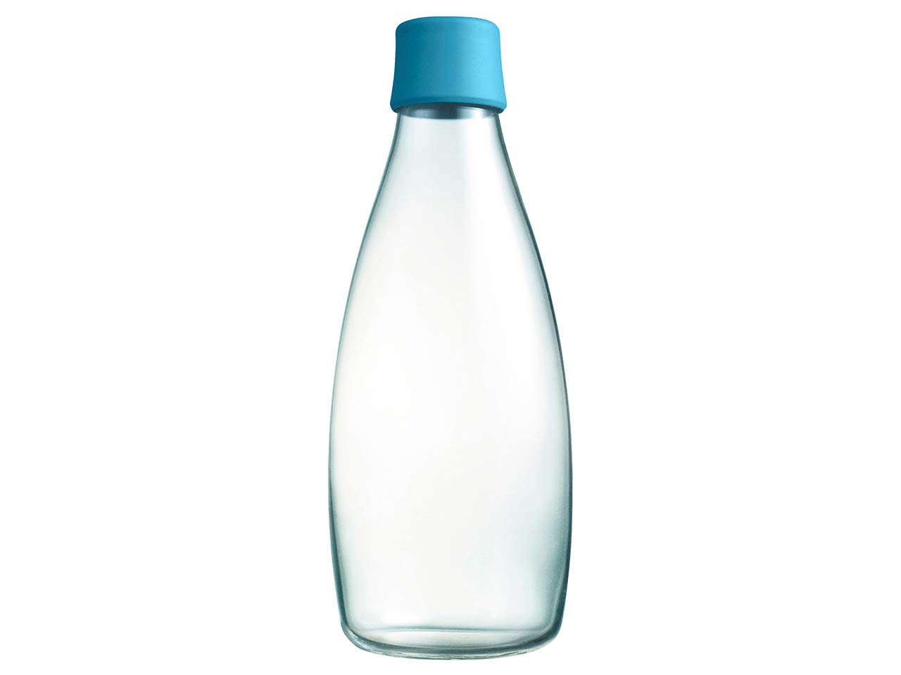 retap Trinkflasche 0,8 l aus Glas light blue