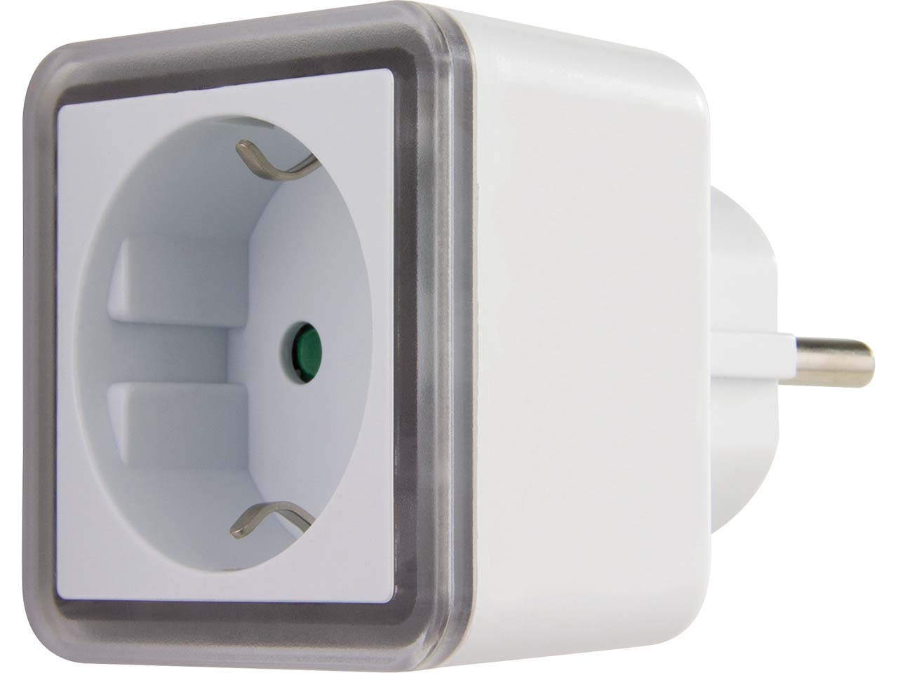 REV Nachtlicht "LED Mini" mit Steckdose & Dämmerungsautomatik, 0,5 W, weiß