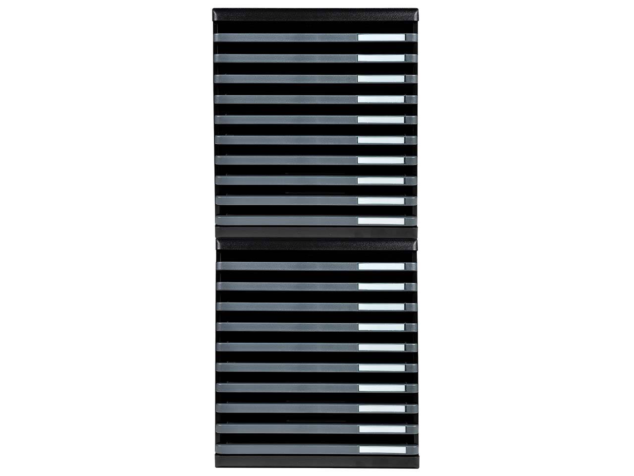 Exacompta Schubladenbox Modulo "ECOBlack", DIN A4+, 10 Schubladen offen, dunkelgrau