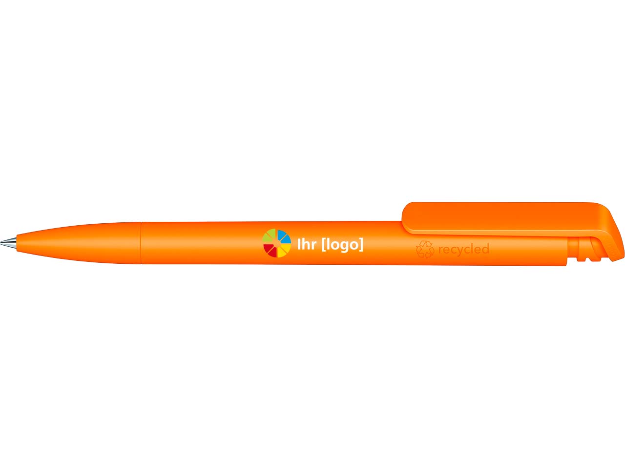 Senator Kugelschreiber "Trento Matt Recycled" inkl. 4-farbigem Aufdruck, orange