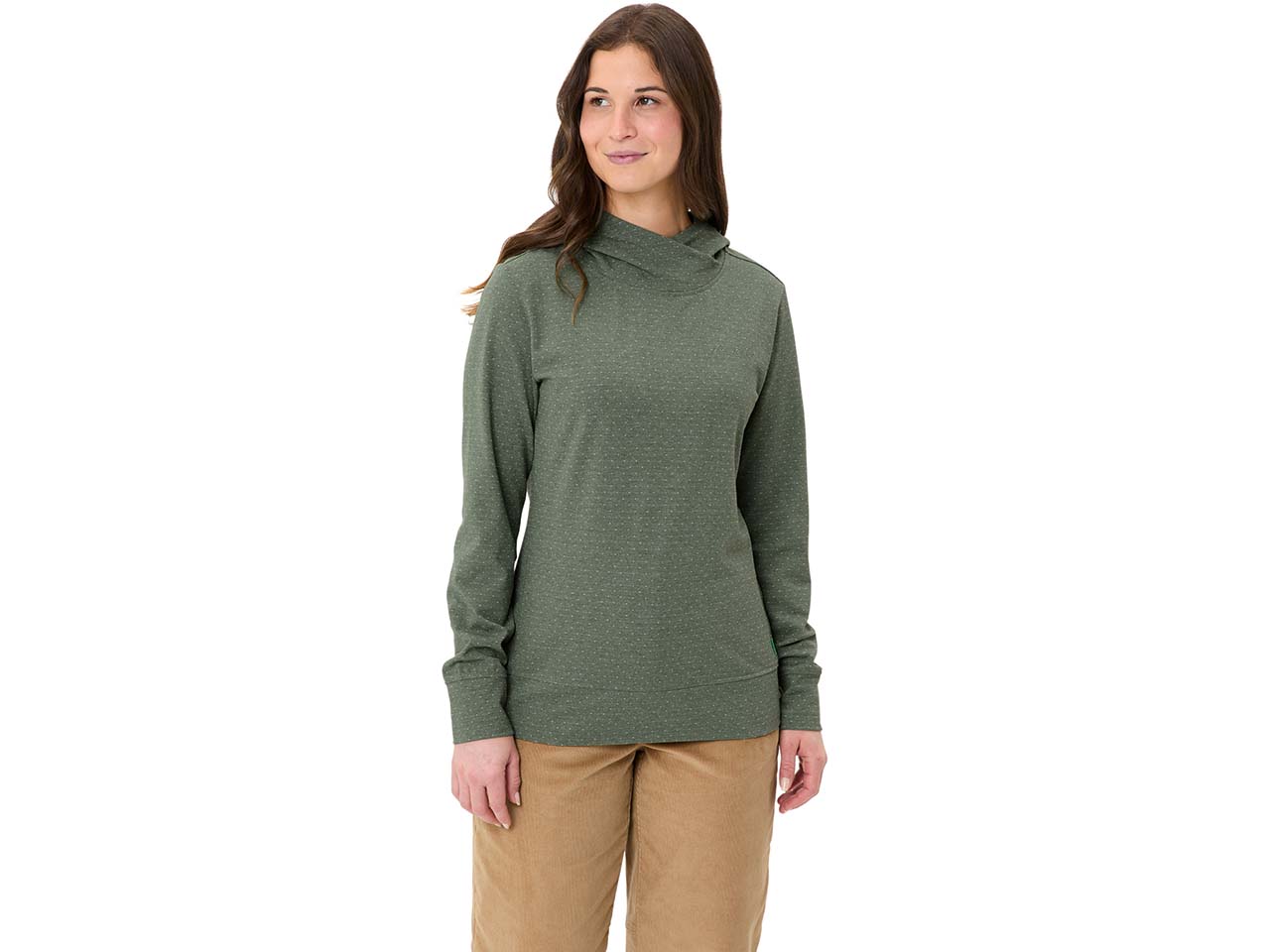 VAUDE Damen-Pullover "Tuenno" mit angeschnittener Kapuze, agave, Gr. 40