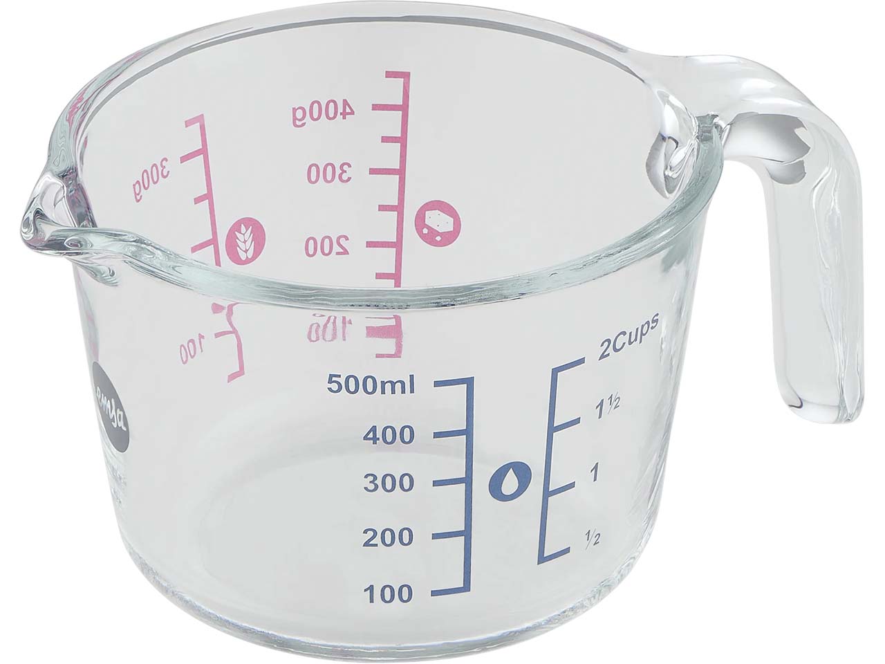 EMSA Messbecher "Prep&Bake" aus Glas, 0,5 l