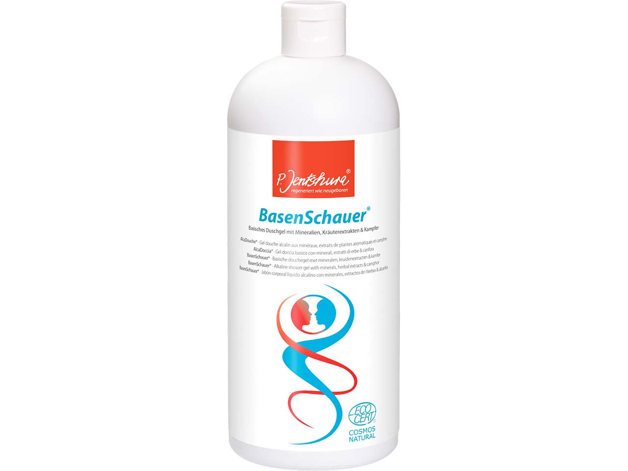P. Jentschura Bio-Duschgel "BasenSchauer" mit Mineralien, Kräuterextrakten & Kampfer, 1 l