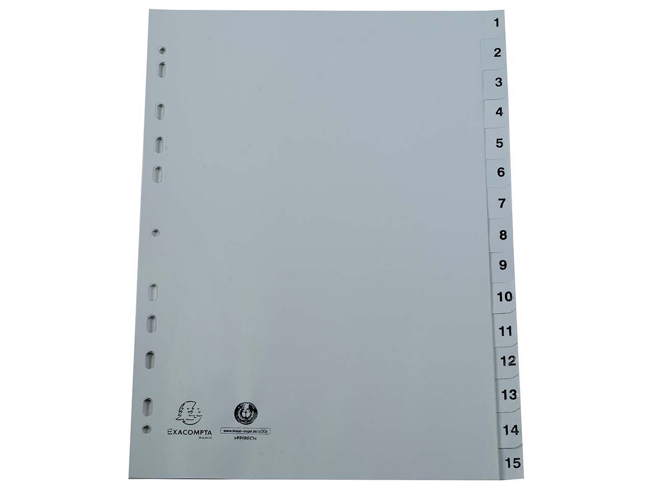 Exacompta Register aus Recyclingkunststoff 15-teilig, DIN A4