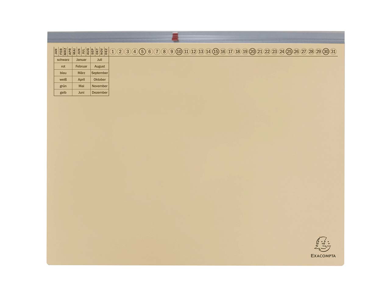 25 Exacompta Hängehefter "Exaflex Premium", mit 1 Abheftvor. für Linksheftung, elfenbein