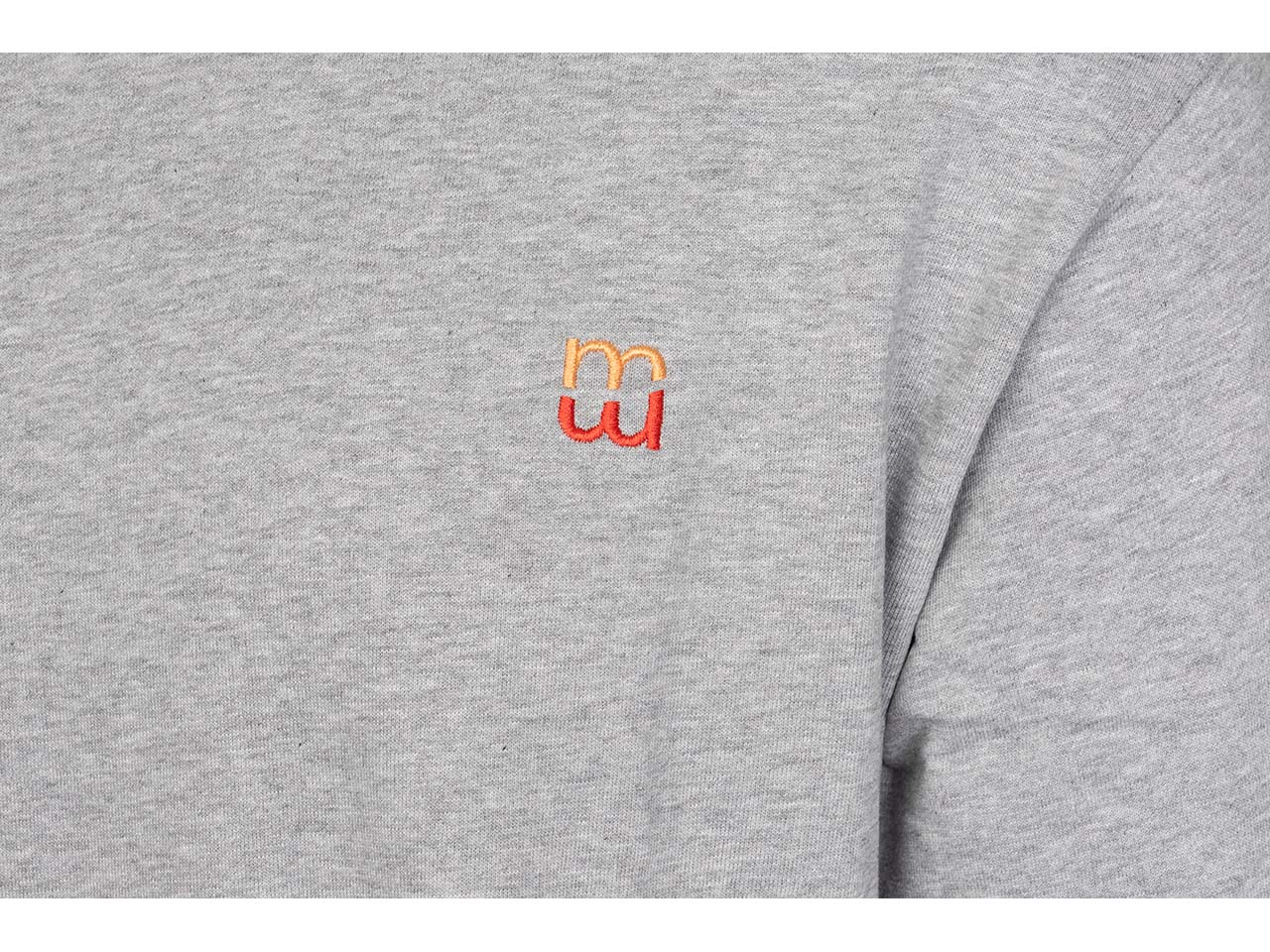 memo Unisex-Sweatshirt aus Bio-Baumwolle, grau melange, Gr. L