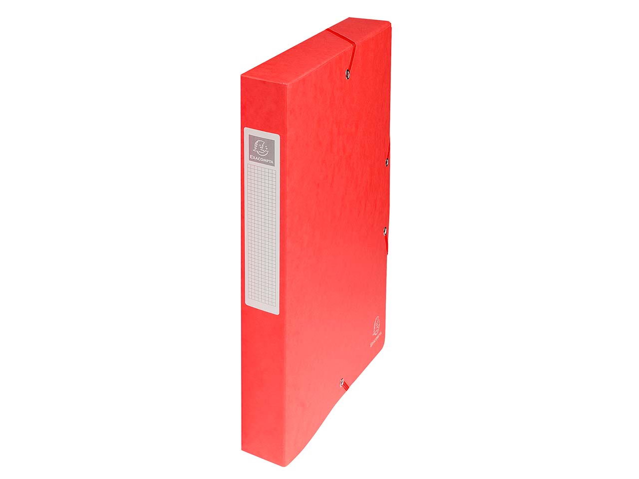 8 Exacompta Archivboxen, Colorspan-Karton, 600 g/m², DIN A4, Gummizug, RB 40 mm, rot