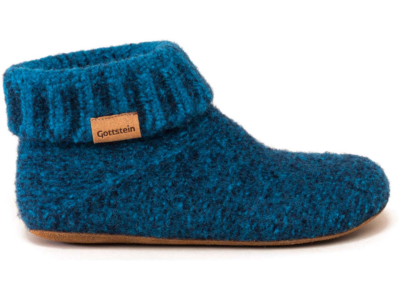Gottstein Hausschuhe "Knit Boot" blue, Gr. 36