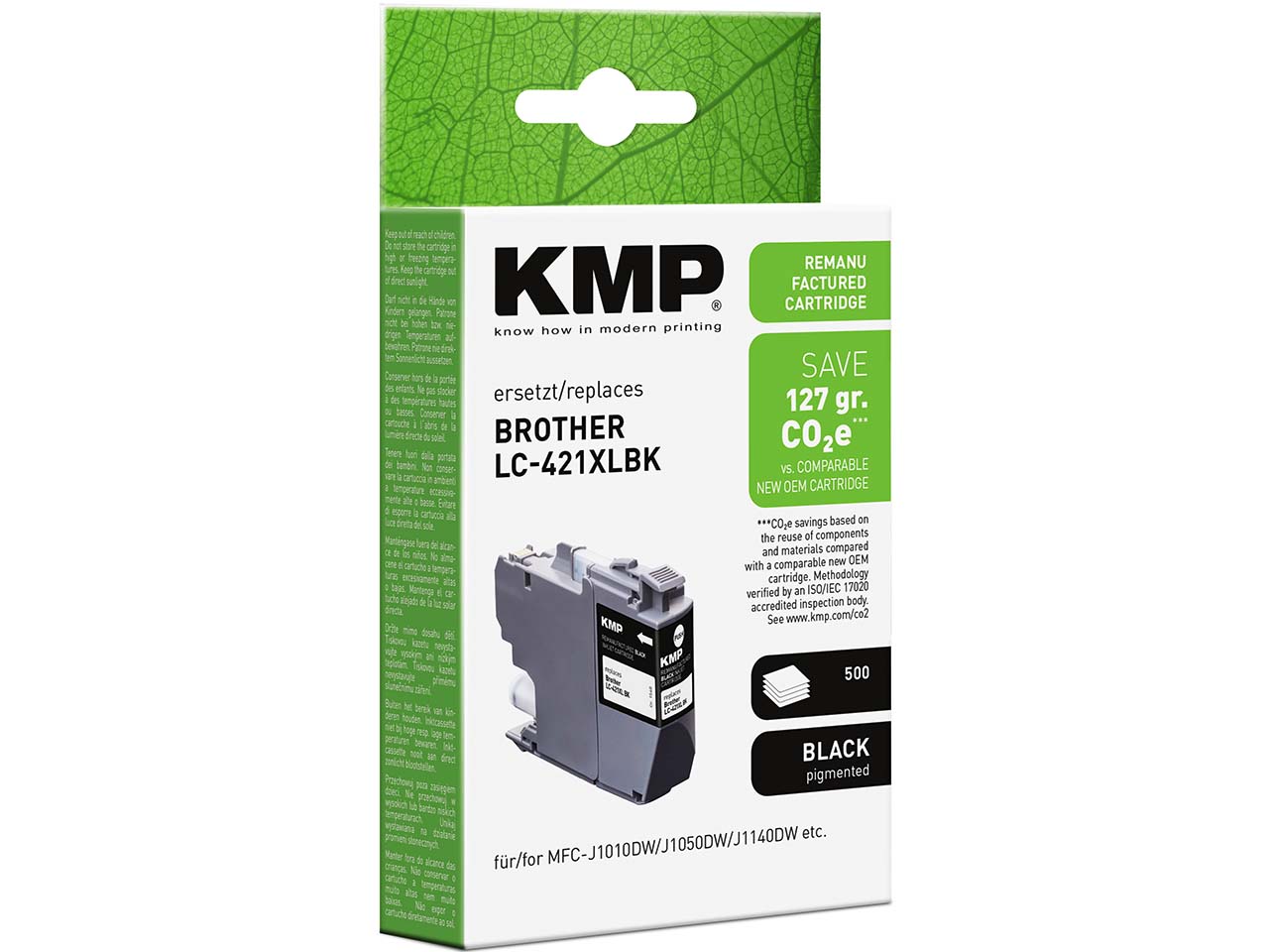 KMP Tintenpatrone ersetzt Brother LC-421XLBK schwarz