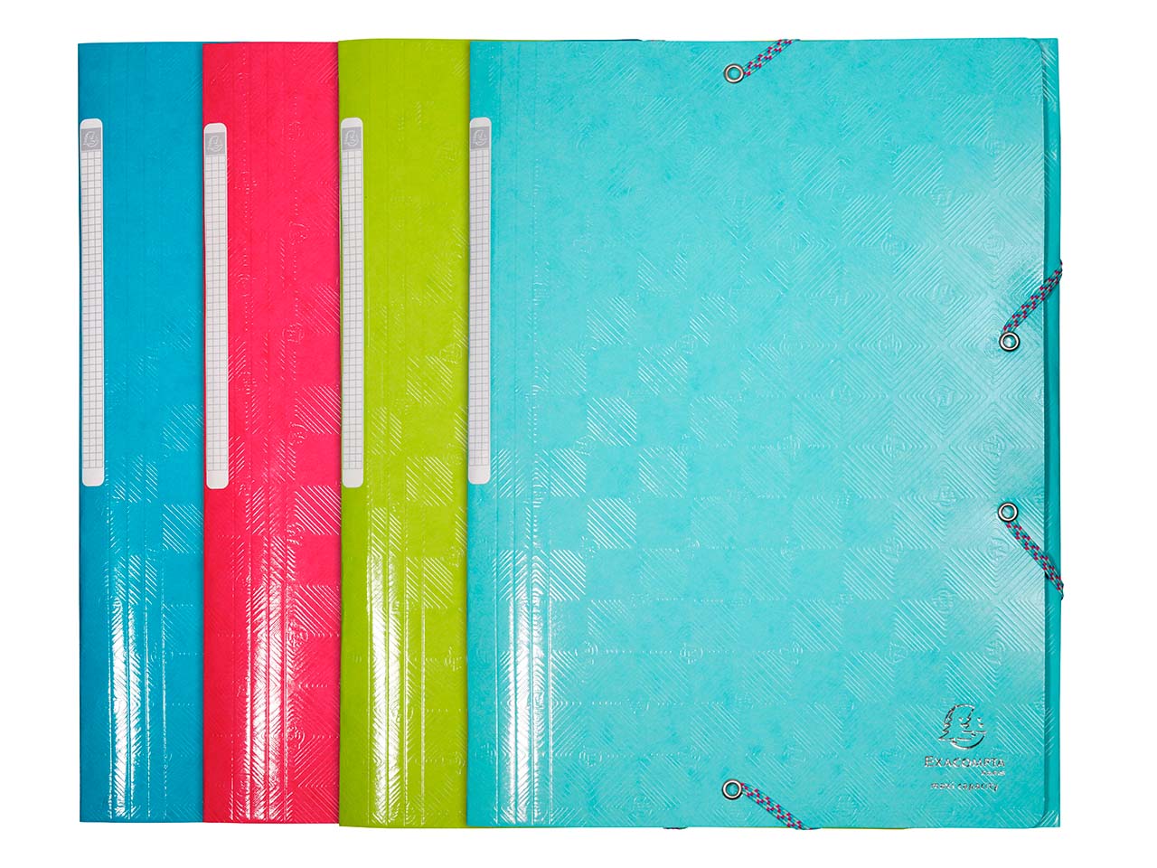24 Exacompta Sammelmappen "1928", 600 g/m², DIN A4, 3 Klappen, sortiert