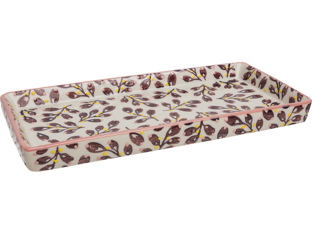 tranquillo Badablage "REFLOYA" aus Steinzeug, 23 x 12 x 2,5 cm, violett/creme