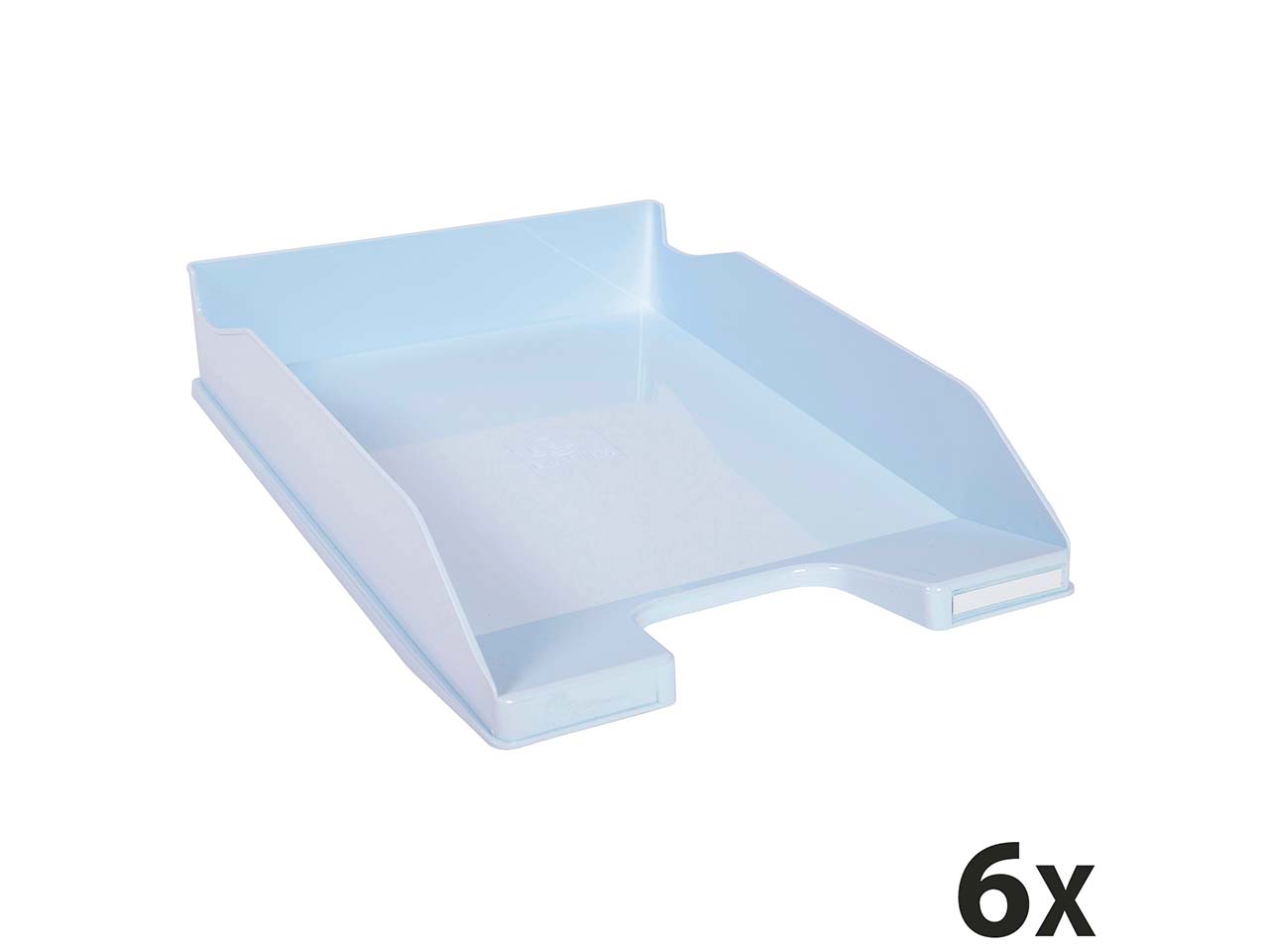 6 Exacompta Briefablagen Combo Midi "Aquarel", DIN A4+, 500 Blatt, pastellblau