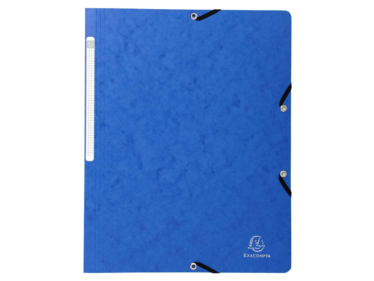 25 Exacompta Eckspannmappen, Colorspan-Karton, 400 g/m², DIN A4, Gummizug, blau