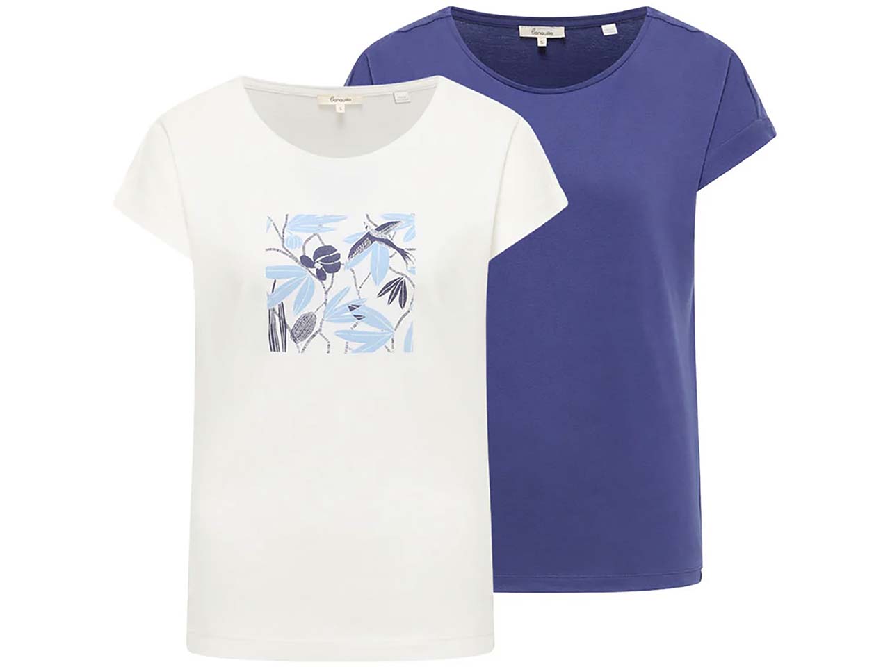 tranquillo 2er-Set Bio-Damen-T-Shirt "Miiaa" aus Bio-Baumwolle, various, Gr. L