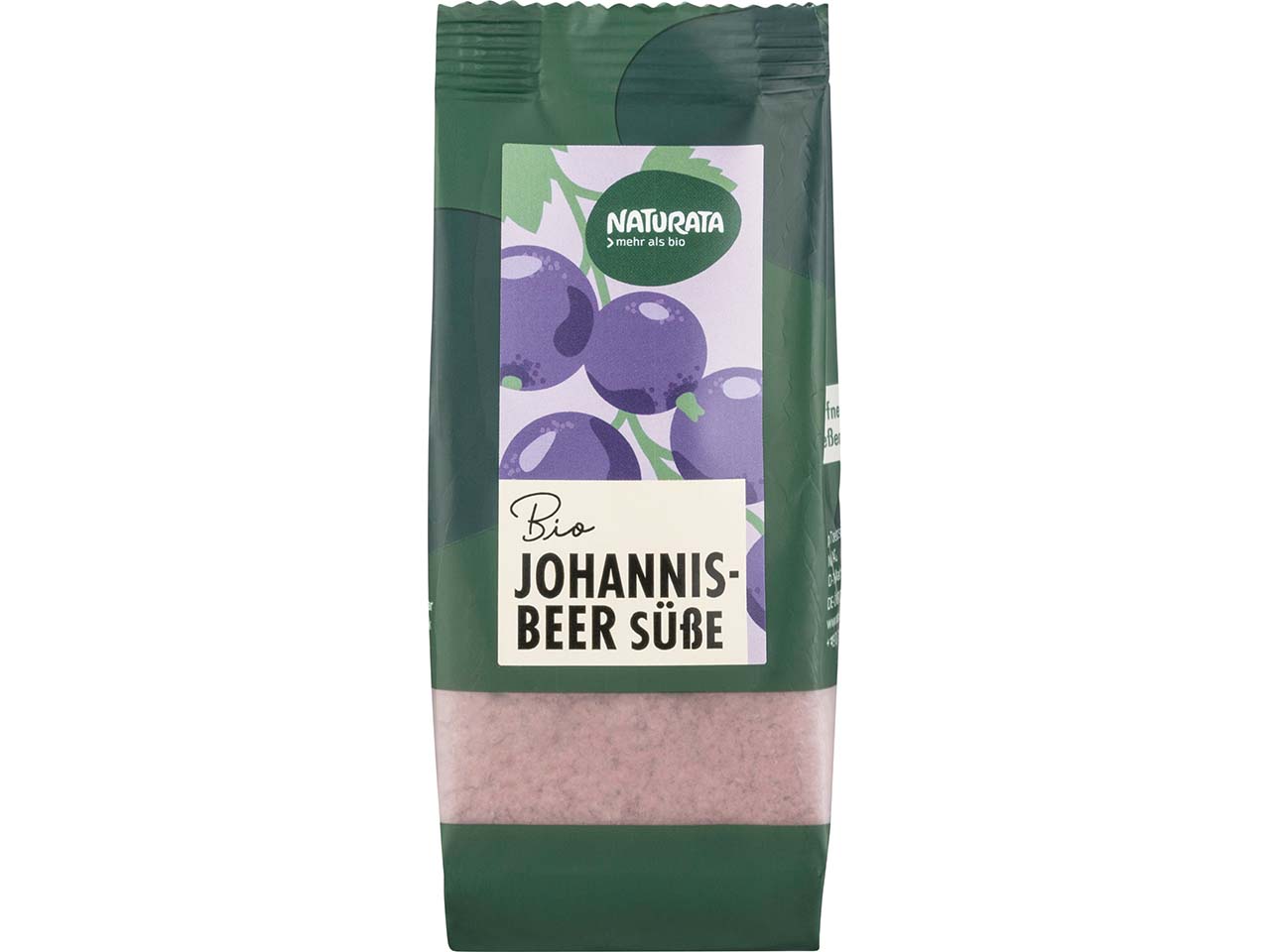 NATURATA Bio-Johannisbeersüße (Reissüße mit Johannisbeerpulver), 60 g