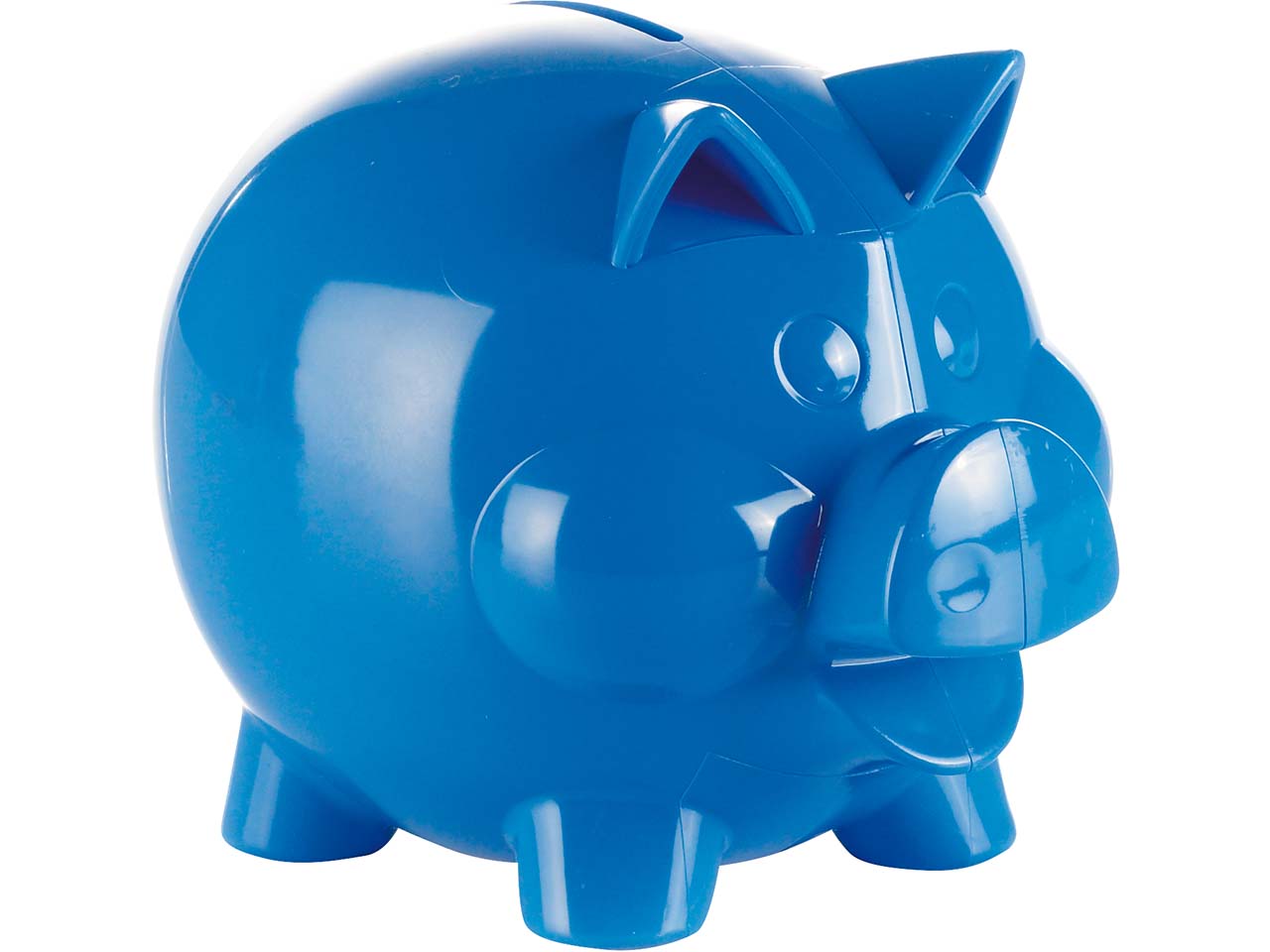 Sparschwein "Maxi" inkl. 1-farbig seitlichem Aufdruck, blau Vollton