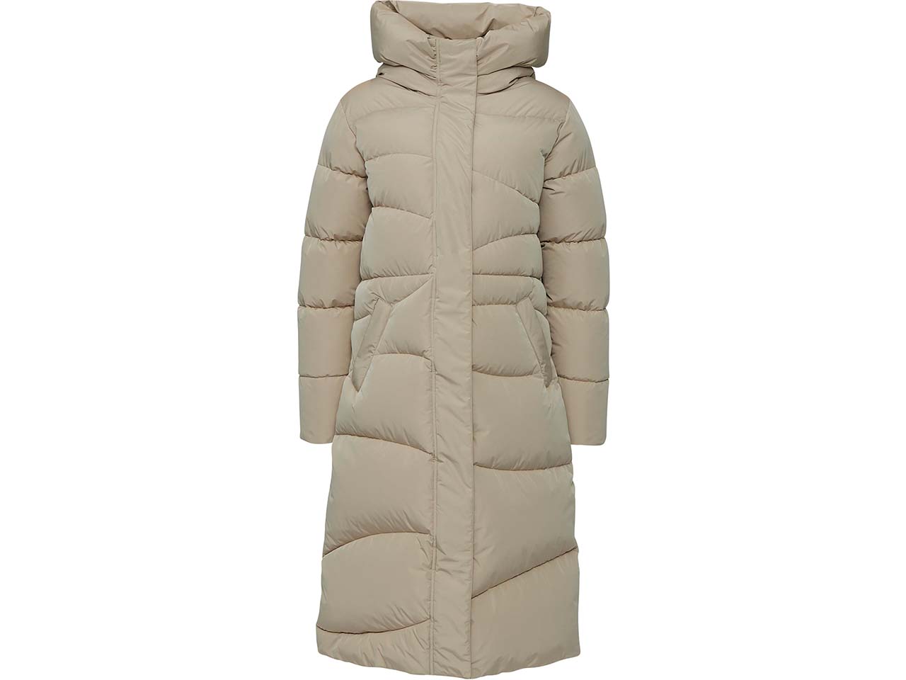 MAZINE Damen-Steppmantel "Wanda" mit Rippenbündchen, light taupe, Gr. L