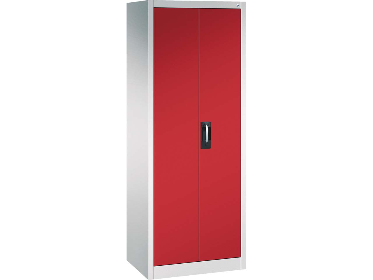 C+P Stahlschrank mit Flügeltüren "Acurado" H1950xB700xT500mm, Lichtgrau/Rubinrot