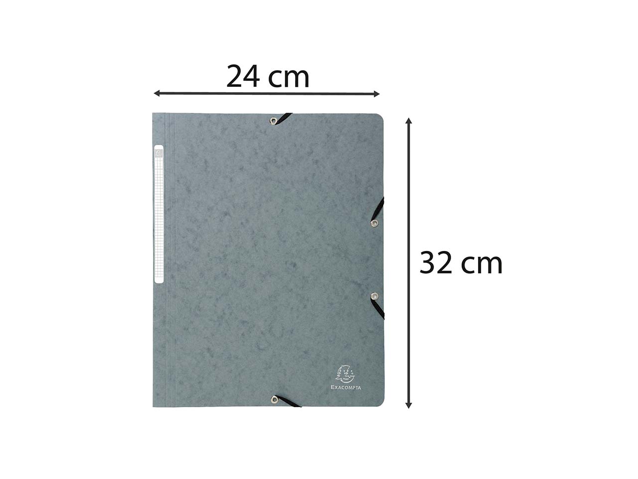 25 Exacompta Eckspannmappen, Colorspan-Karton, 400 g/m², DIN A4, Gummizug, grau
