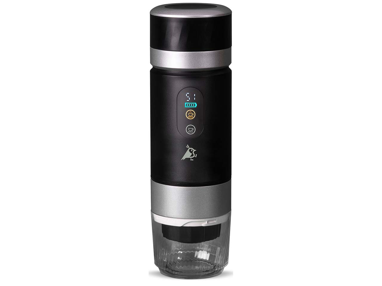 Aqiila Portable Espressomaschine "Coffeebird Barista" für Nespresso/Dolce Gusto Kapseln