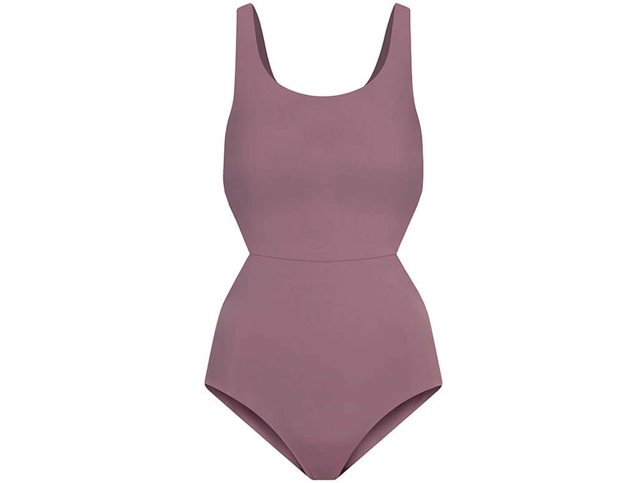 bleed Damen-Badeanzug mit Taillendetail, lila-beige, Gr. S
