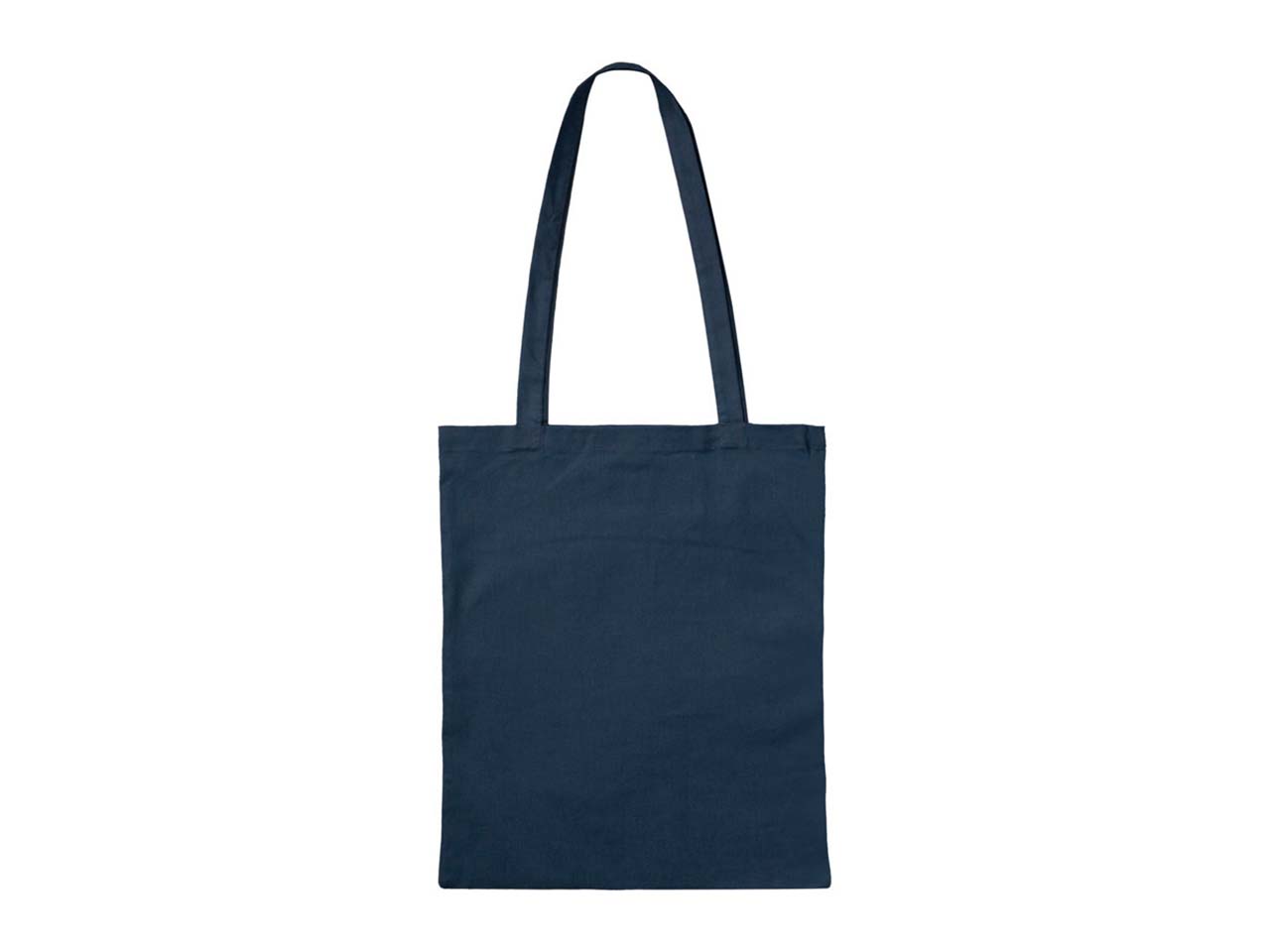 Baumwoll-Tragetaschen, dunkelblau 38x42 cm mit zwei langen Henkeln