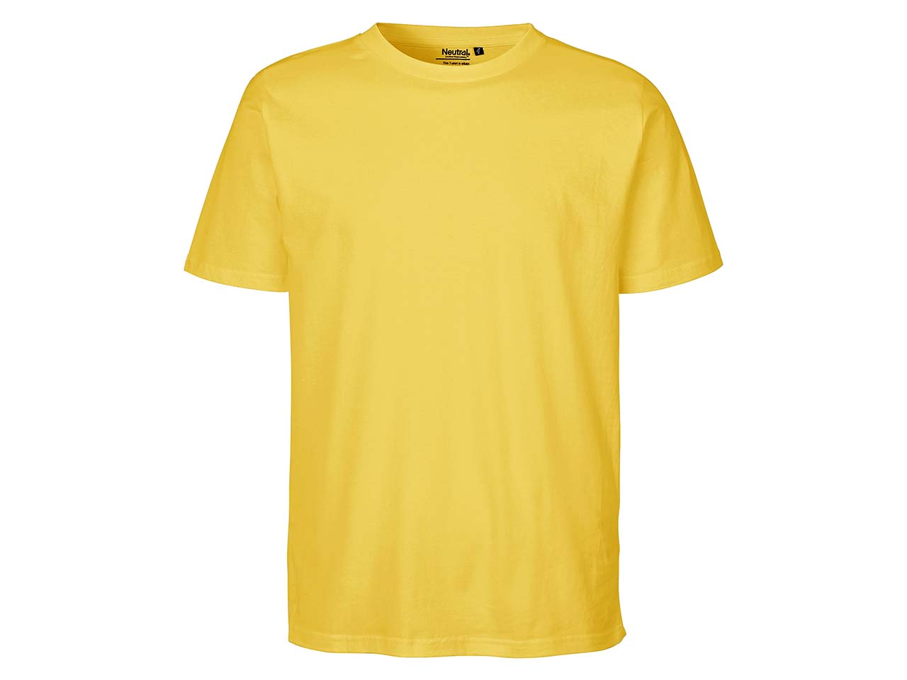 Neutral Bio-Unisex-T-Shirt mit Rundhalsausschnitt, yellow, Gr. L
