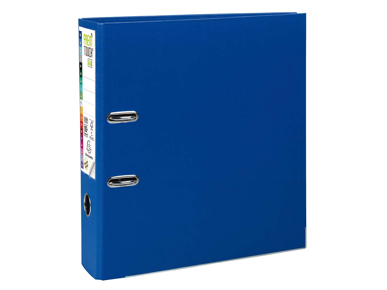 10 Exacompta Premium-Ordner "Prem'Touch", DIN A4 Maxi, dunkelblau, RB 80 mm