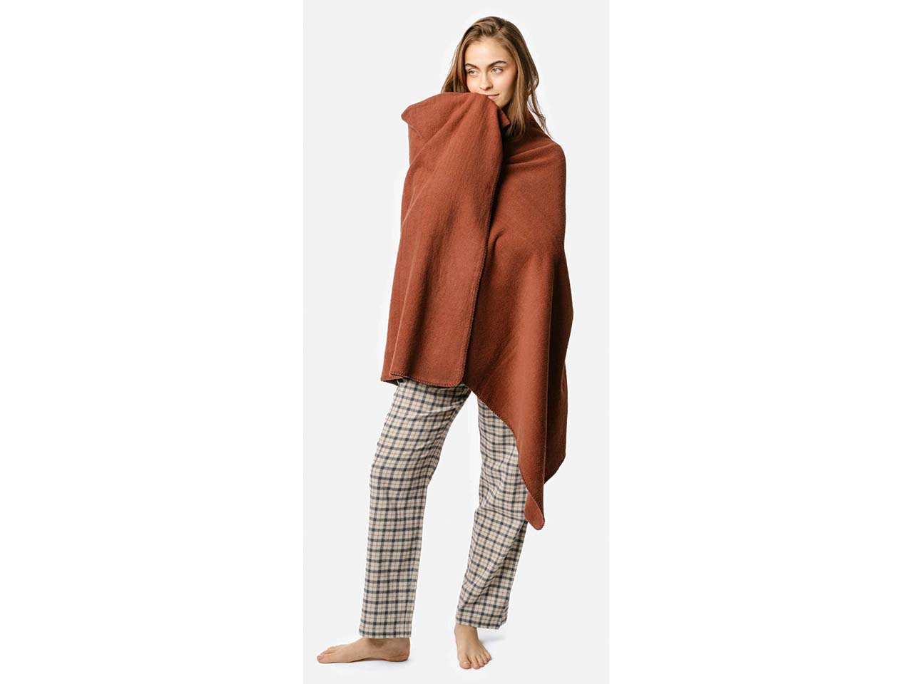Living Crafts Wohndecke 'Cambridge' 100 x 150 cm, maroon