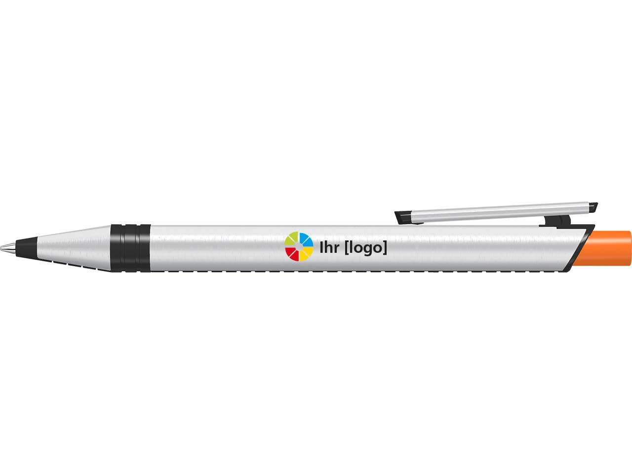uma Kugelschreiber "recycelt PET PEN ALUMA" mit farbigem Drücker, orange