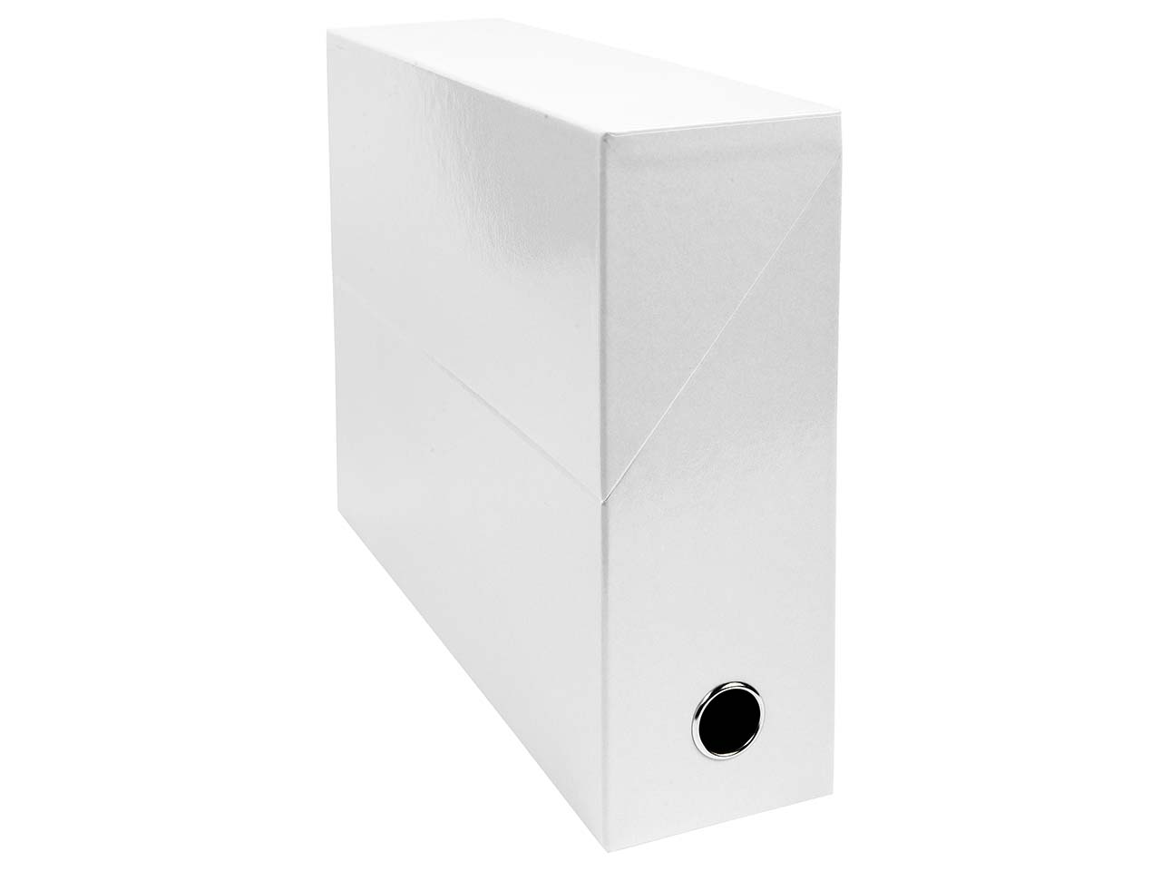 5 Exacompta Transferboxen "Iderama", Griffloch, DIN A4, RB 90 mm, weiß