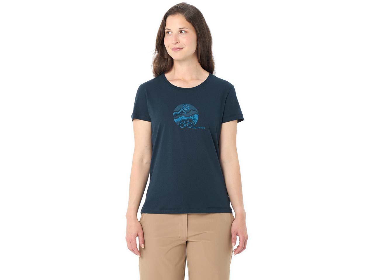 VAUDE Damen-T-Shirt "Cyclist V" schnelltrocknend, dark sea/dark sea, Gr. 42