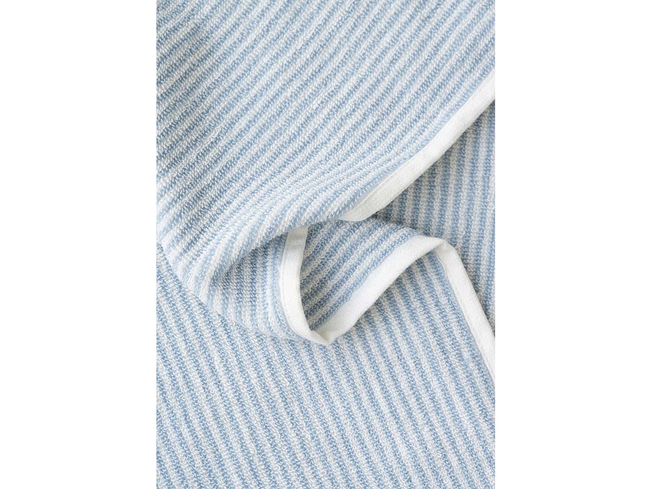 MELA Bio-Duschtuch 'TANVI Stripes' 70x140 cm, aus Frottee, cloudy blue gestreift