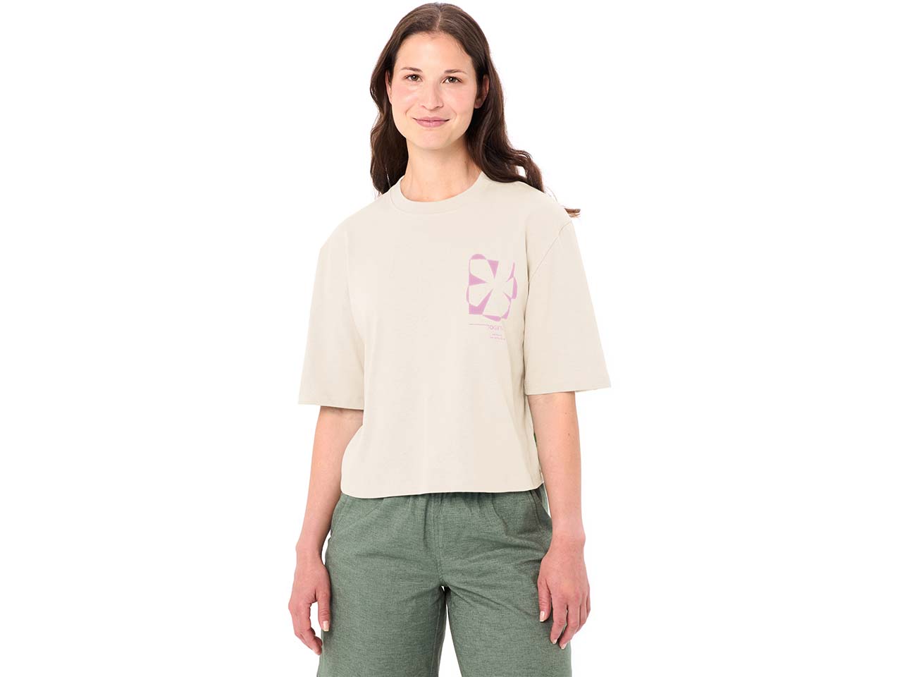 VAUDE Bio-Damen-T-Shirt "Redmont" aus schwerem Jersey, ecru, Gr. 40