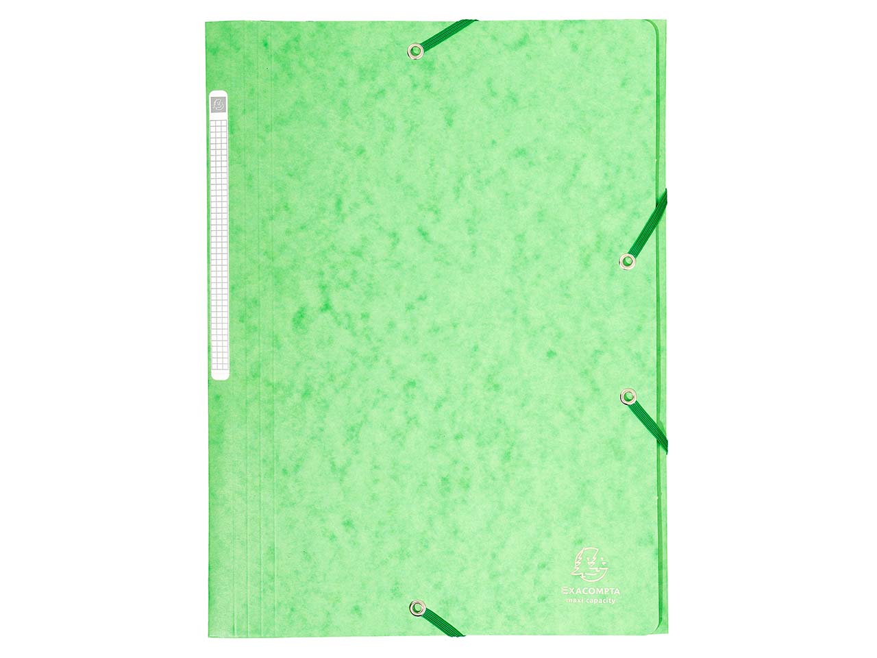 25 Exacompta Sammelmappen, Colorspan-Karton, 425 g/m², DIN A4, 3 Klappen, lindgrün