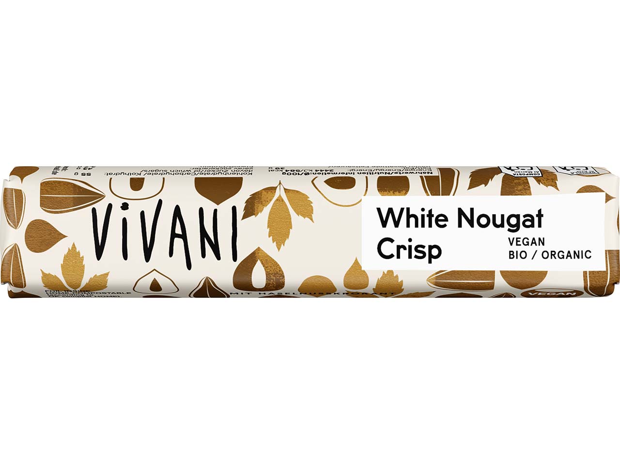 VIVANI Bio-Schokoriegel "White Nougat Crisp", vegan, 35 g