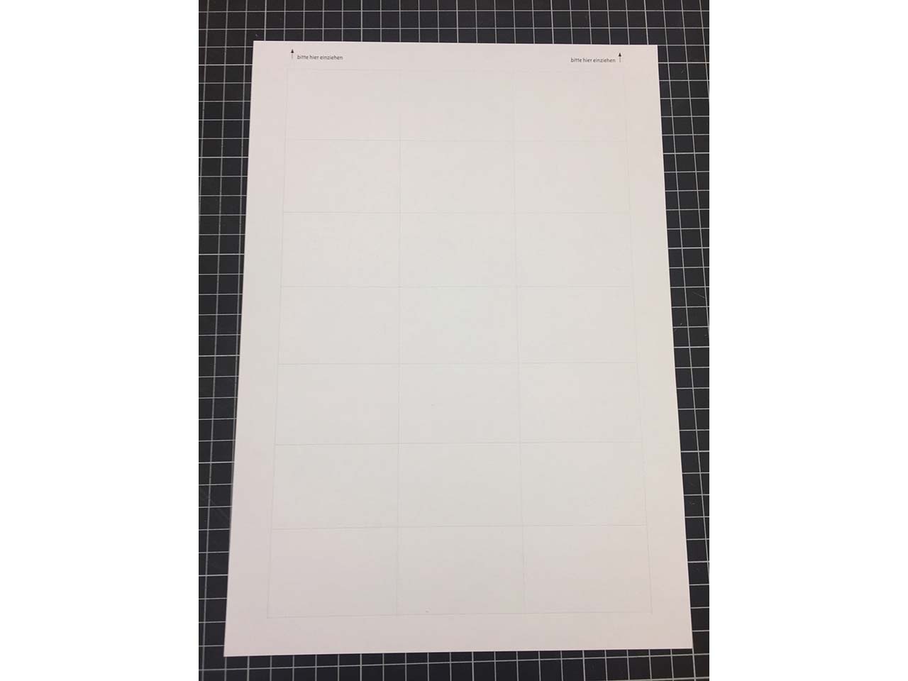 Bio Company Etikettenbogen weiß vorgestanzt zum Eindrucken 58 x 38 mm / Aufbau: 3x7