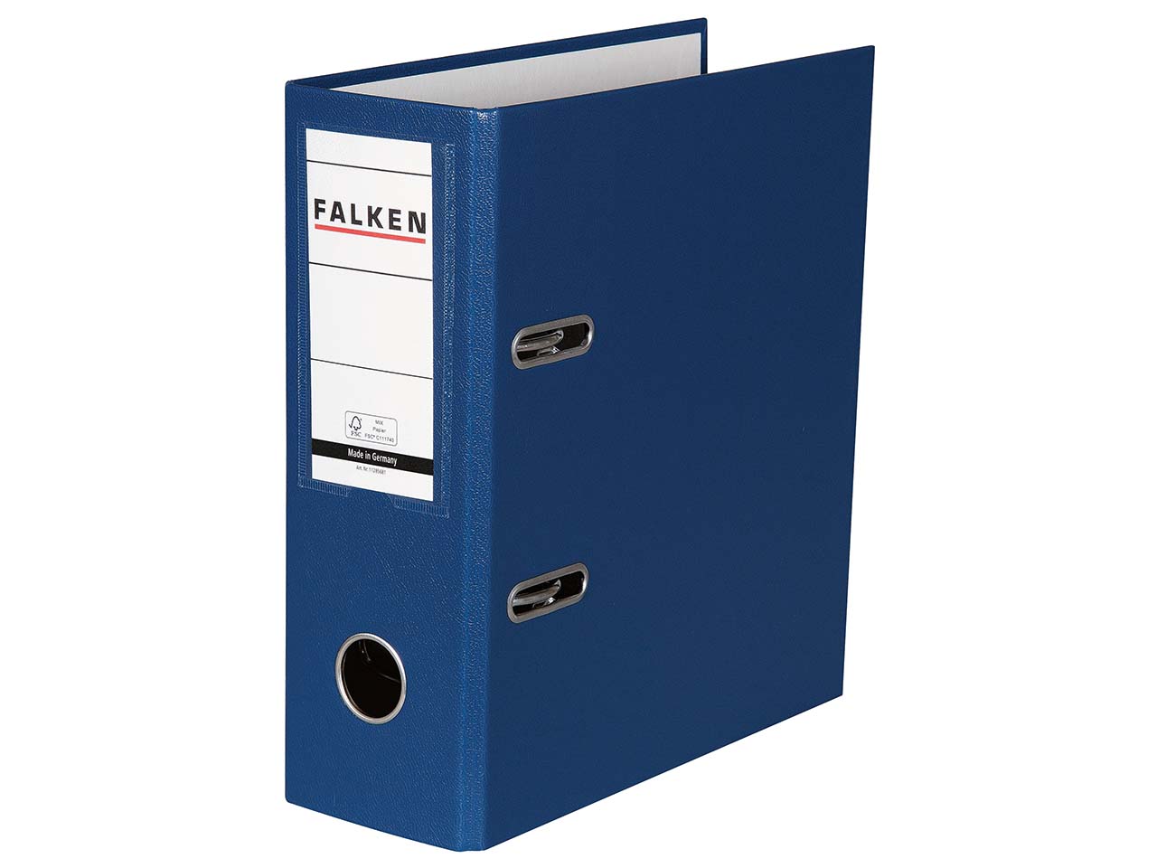10 Falken Ordner, kaschierter Karton PP, 250 g/m², DIN A5 hoch, RB 80 mm, blau