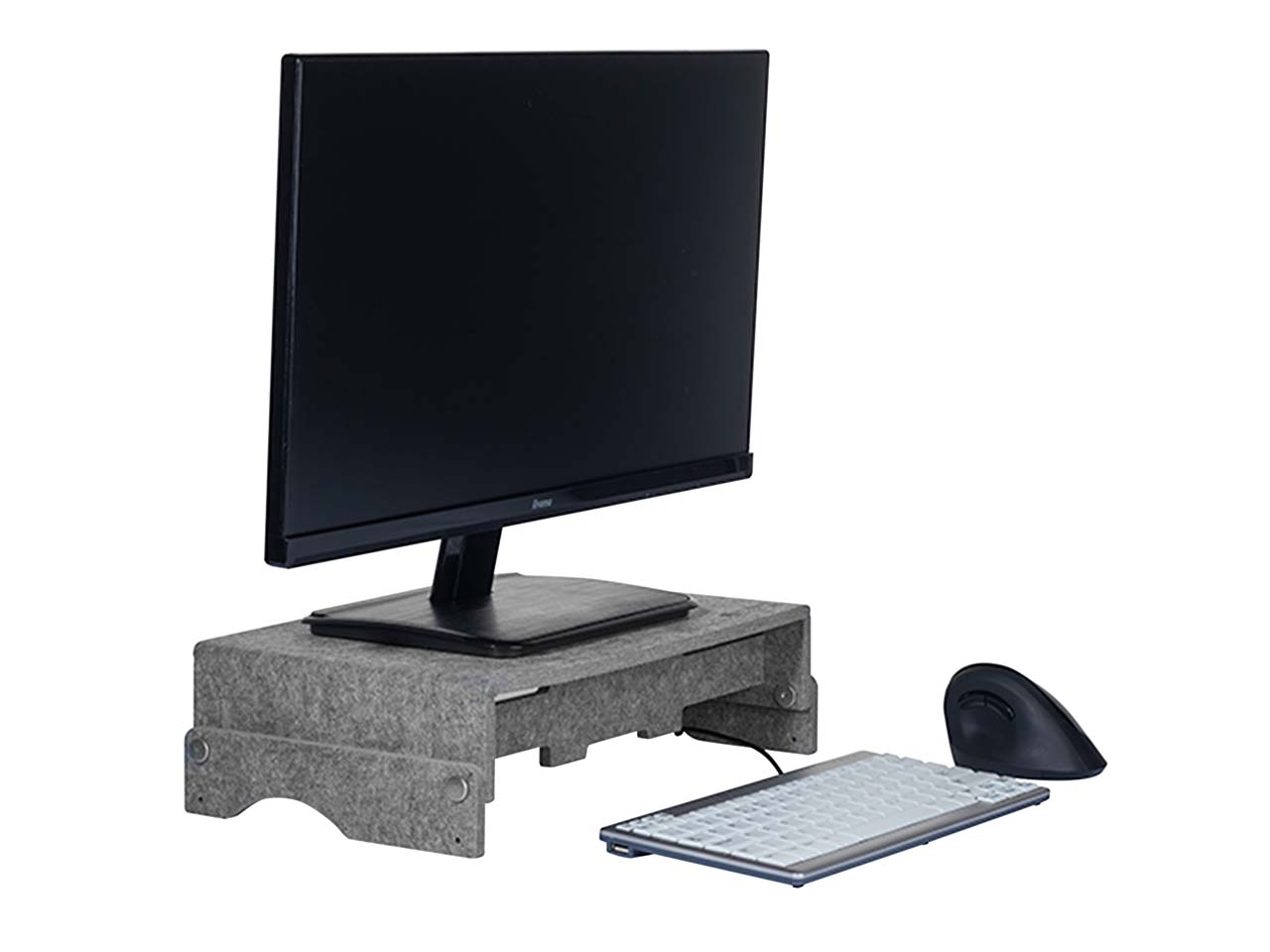 BakkerElkhuizen Monitorständer "Q-riser 110 Circular", grau
