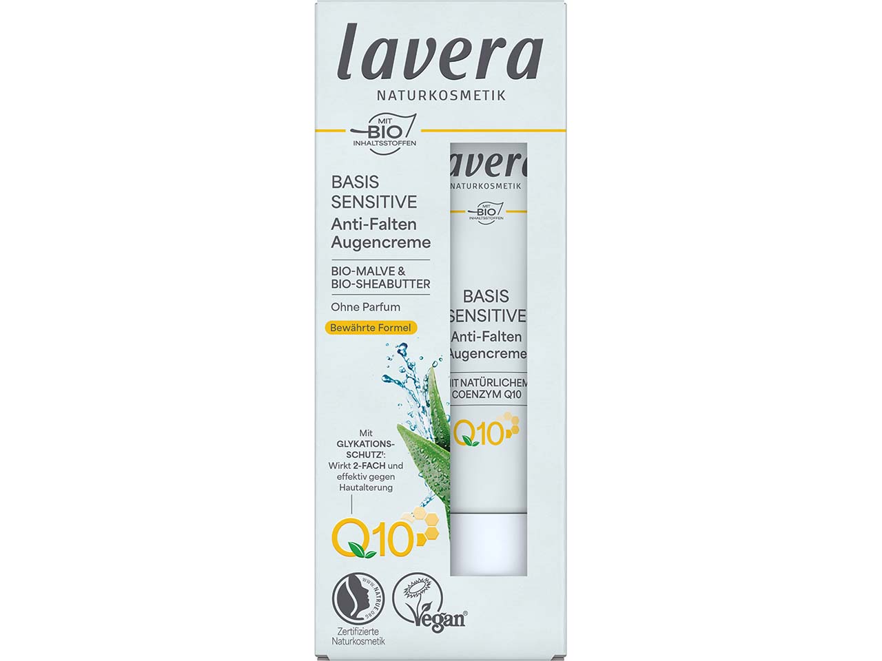 lavera Bio-Anti-Falten-Augencreme mit Q10 "basis sensitiv", 15 ml