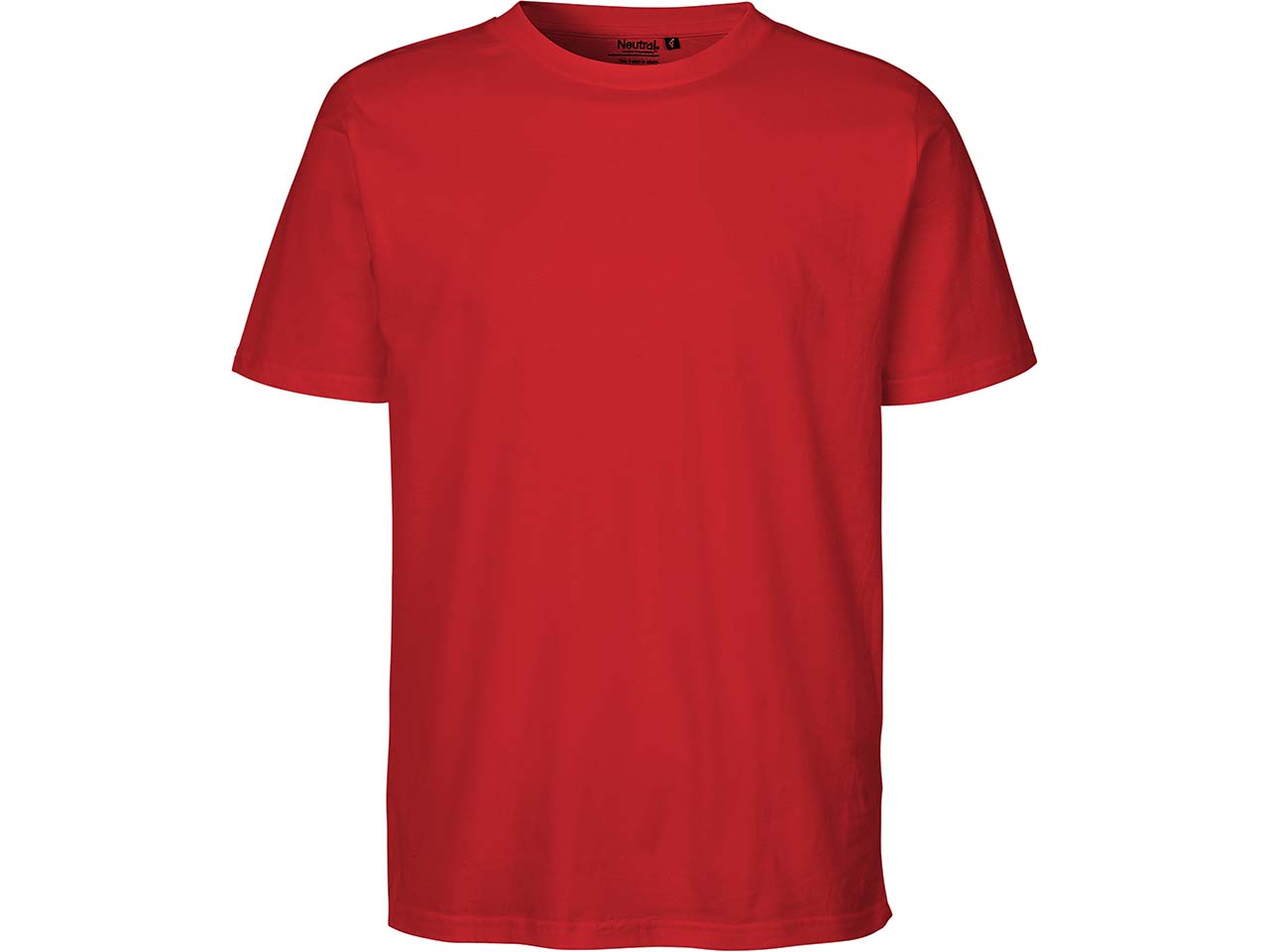 Neutral Bio-Unisex-T-Shirt mit Rundhalsausschnitt, red, Gr. L